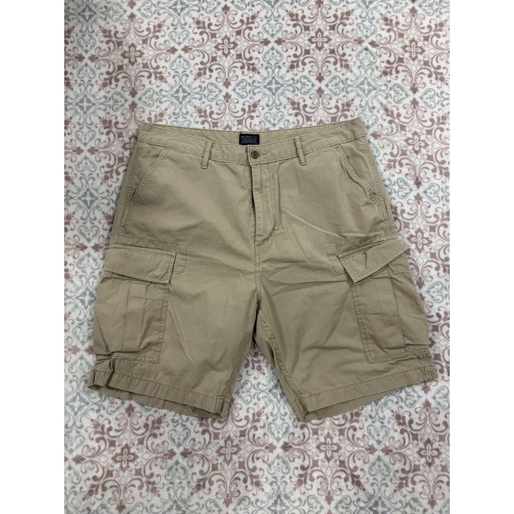 Levi Strauss Mens Tan Ripstop Cargo Shorts Size 36 Utility Khaki 23251-0009
